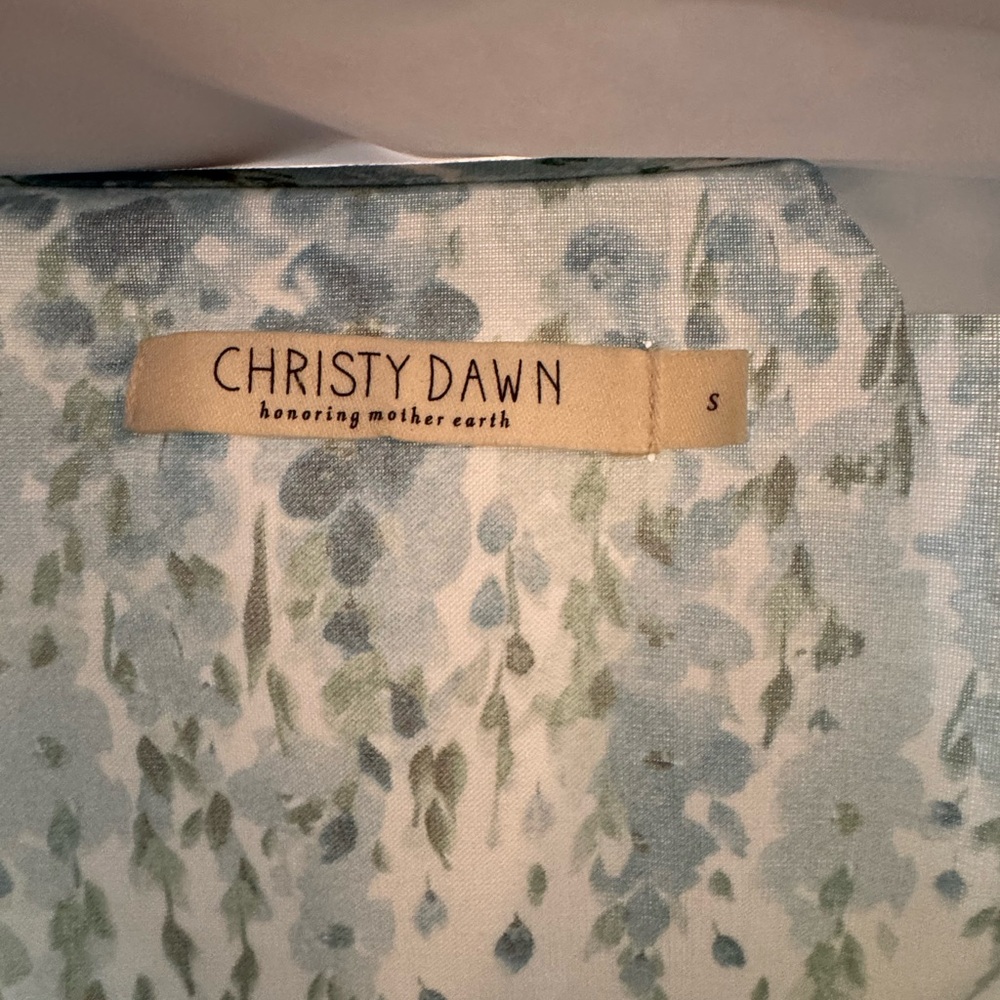 Christy Dawn The Noah Wrap Maxi Dress Blue Floral Morning Gladiola Size S - Picture 6 of 6